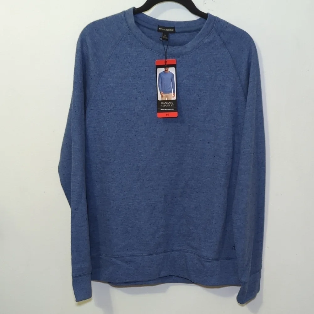 Banana Republic Blue Crewneck Sweater Relaxed Fit Knit Men's Size M